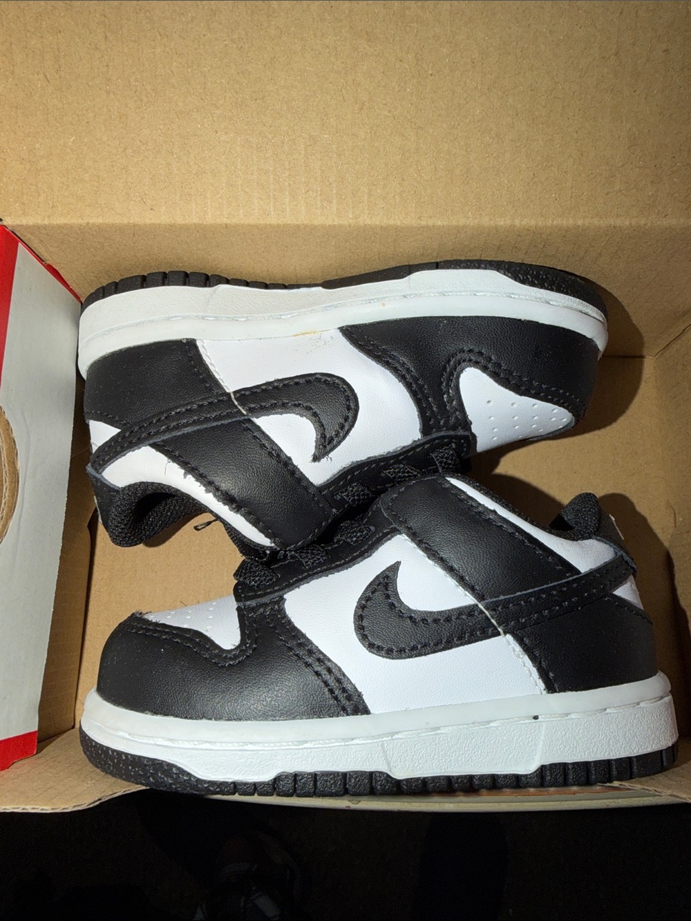 Nike Kids Black and White Velcro Sneakers